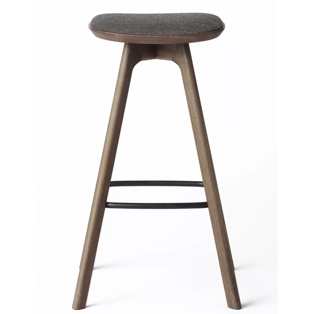 Sgabelli^Brdr. Krüger Pauline Bar Stool H75 | Sgabello | Rovere Fume-Tessuto Grigio