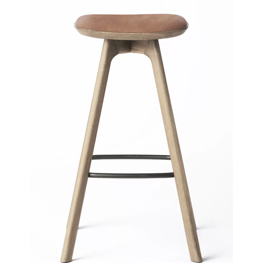 Sgabelli^Brdr. Krüger Pauline Bar Stool H75 | Sgabello | Rovere Oliato-Pelle Cognac