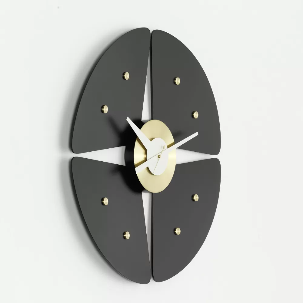 Orologi^Vitra Petal Clock | Orologio Da Parete | Nero/Ottone