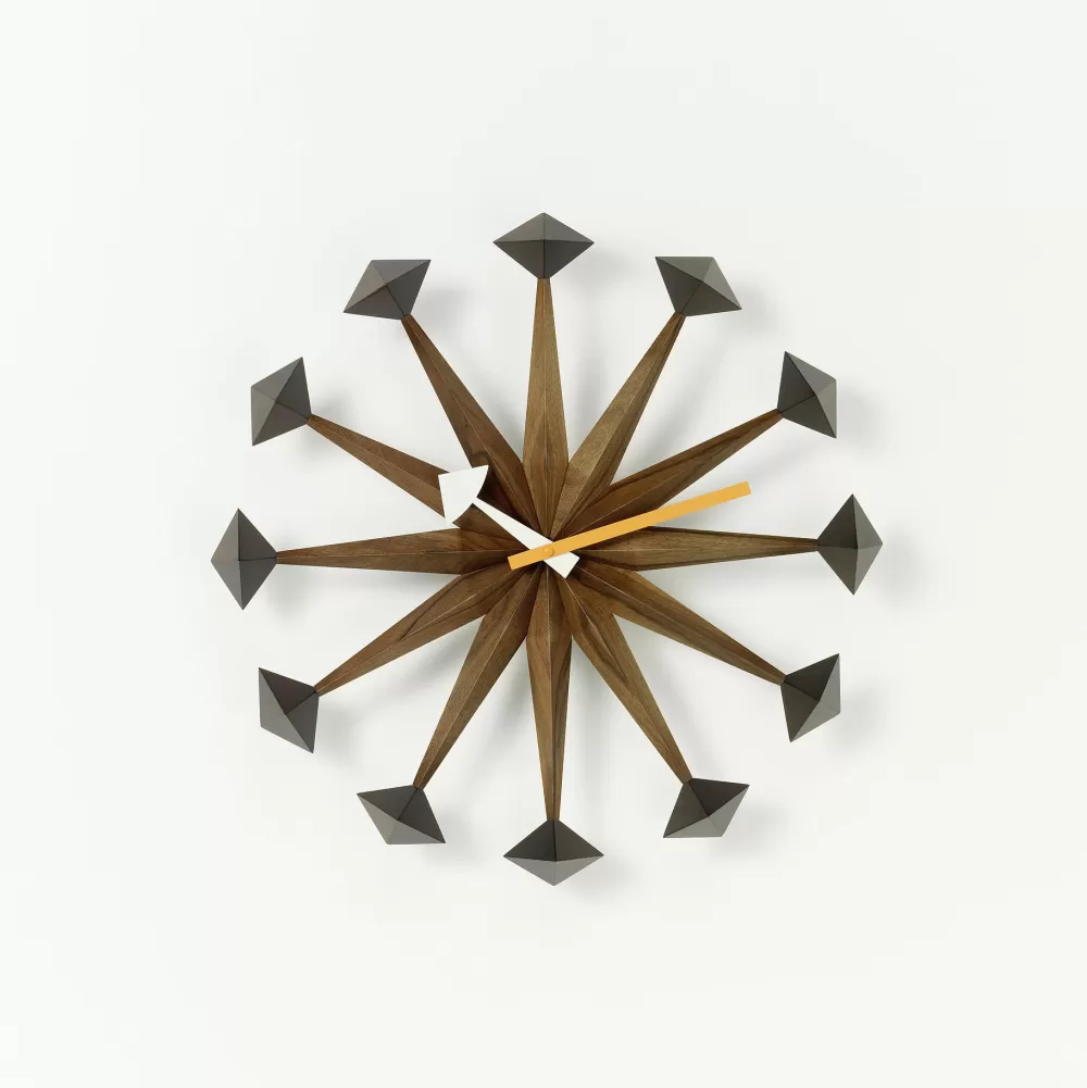 Orologi^Vitra Polygon Clock | Orologio Da Parete - Noce