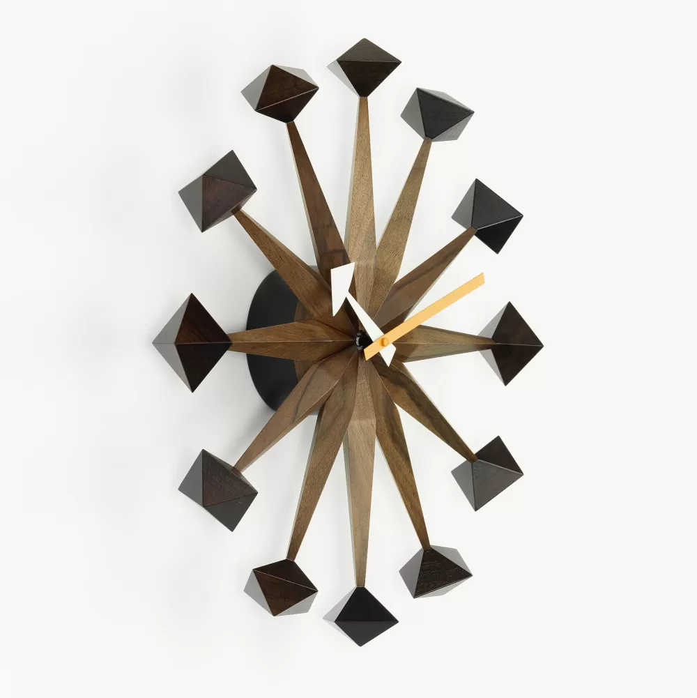 Orologi^Vitra Polygon Clock | Orologio Da Parete - Noce