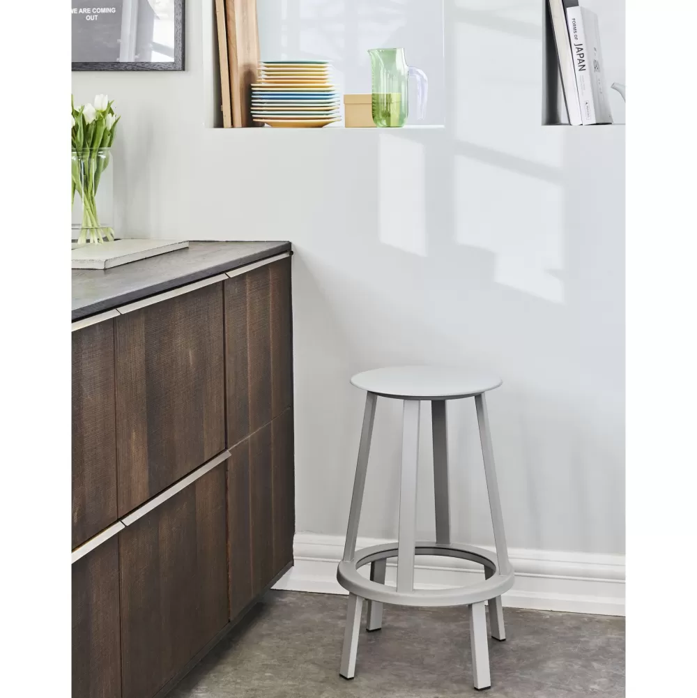 Sgabelli^HAY Revolver Bar Stool Low Sgabello Bar Basso - Grigio Cielo
