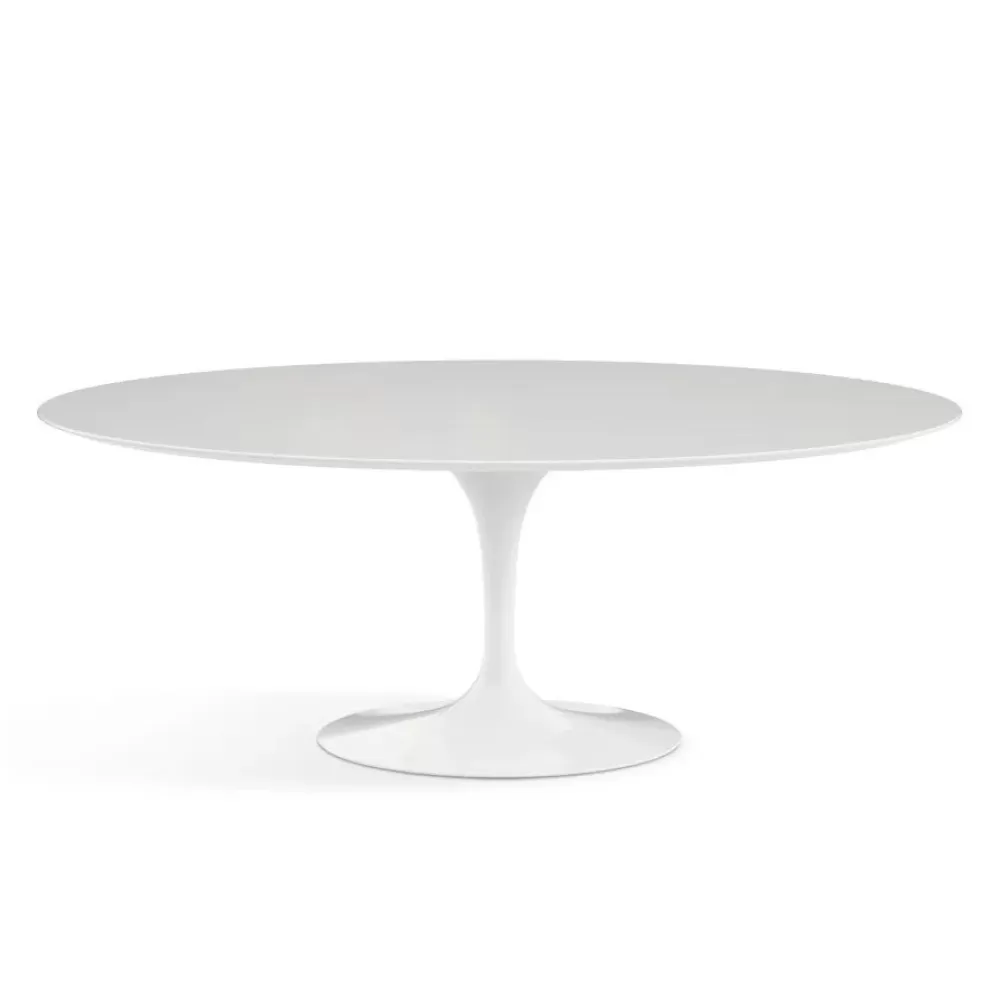 Tavoli Fissi^Knoll Saarinen Tulip Table | Tavolo Da Pranzo Ovale | Laminato Bianco