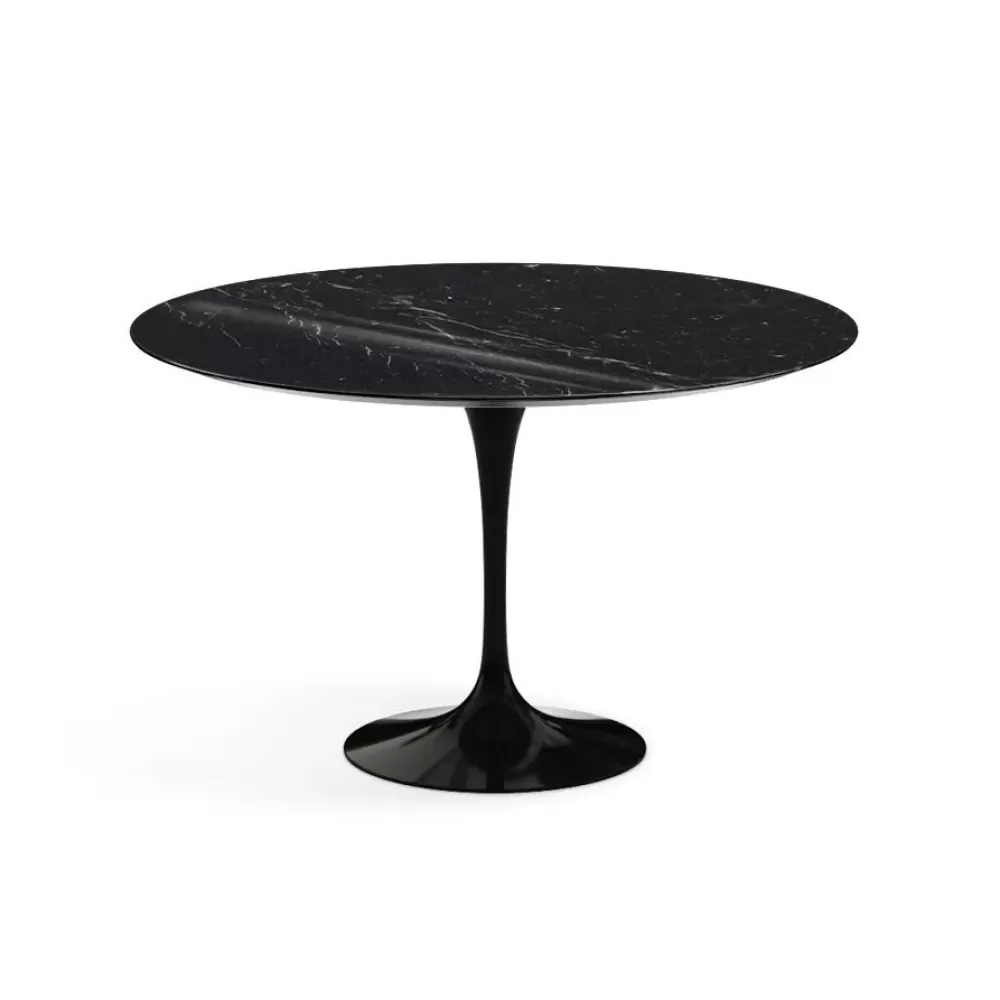 Tavoli Fissi^Knoll Saarinen Tulip Table | Tavolo Rotondo | Marmo Nero Marquina Lucido