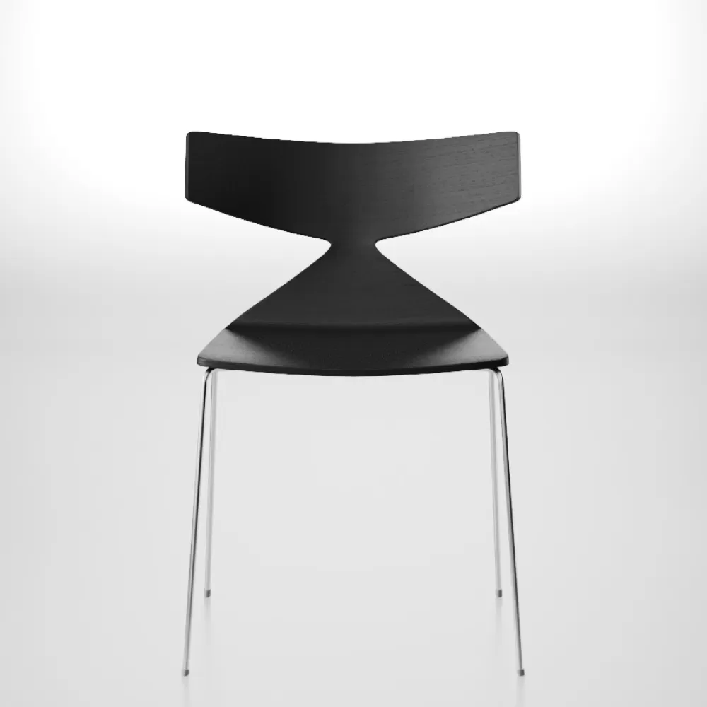 Sedie^Arper Saya | Sedia | Rovere Nero/Gambe Acciaio