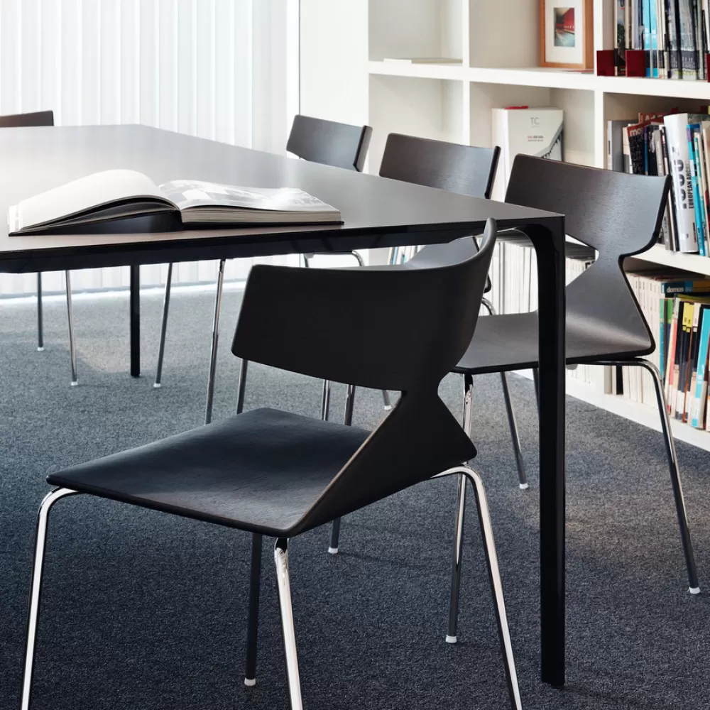 Sedie^Arper Saya | Sedia | Rovere Nero/Gambe Acciaio