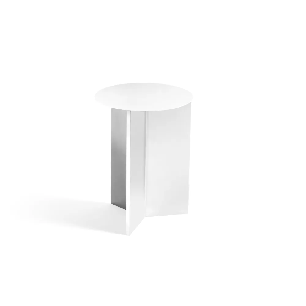 Tavolini^HAY Slit Table Round High | Tavolino Rotondo Alto | Bianco