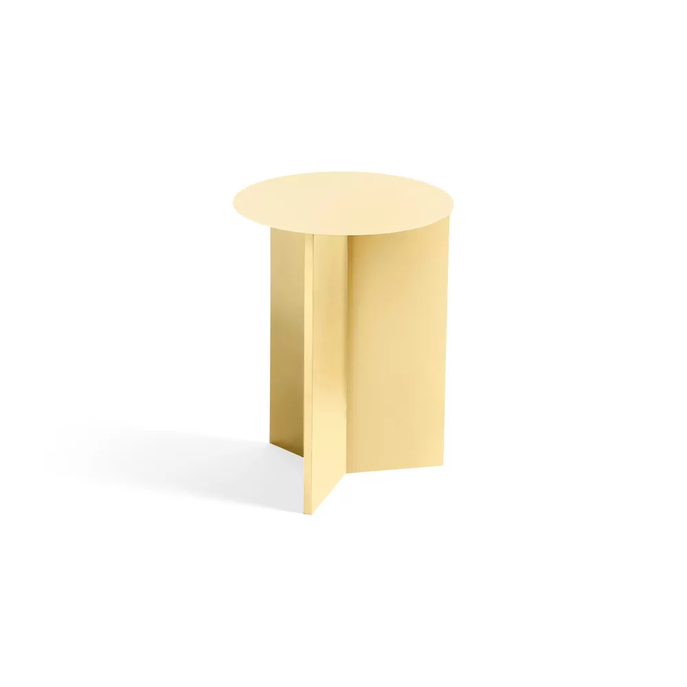Tavolini^HAY Slit Table Round High | Tavolino Rotondo Alto | Giallo Chiaro