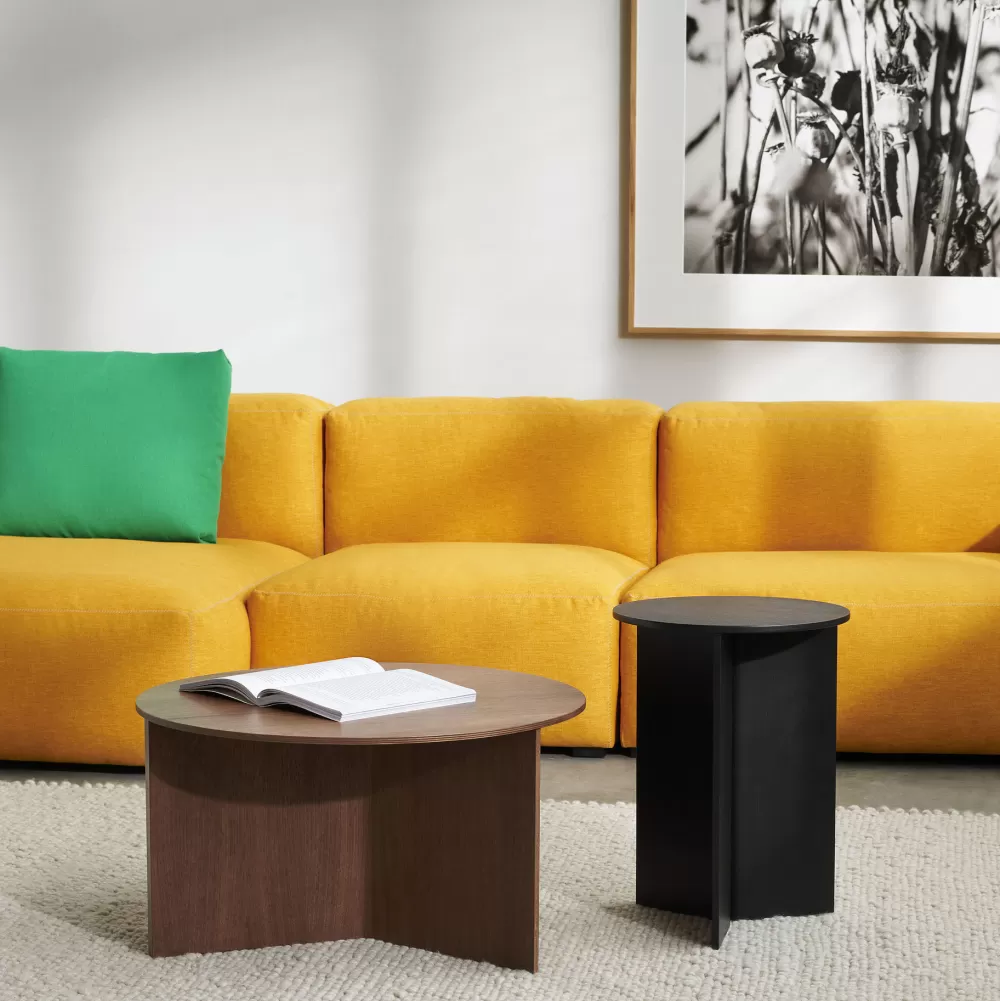Tavolini^HAY Slit Table Round High | Tavolino Rotondo Alto | Nero