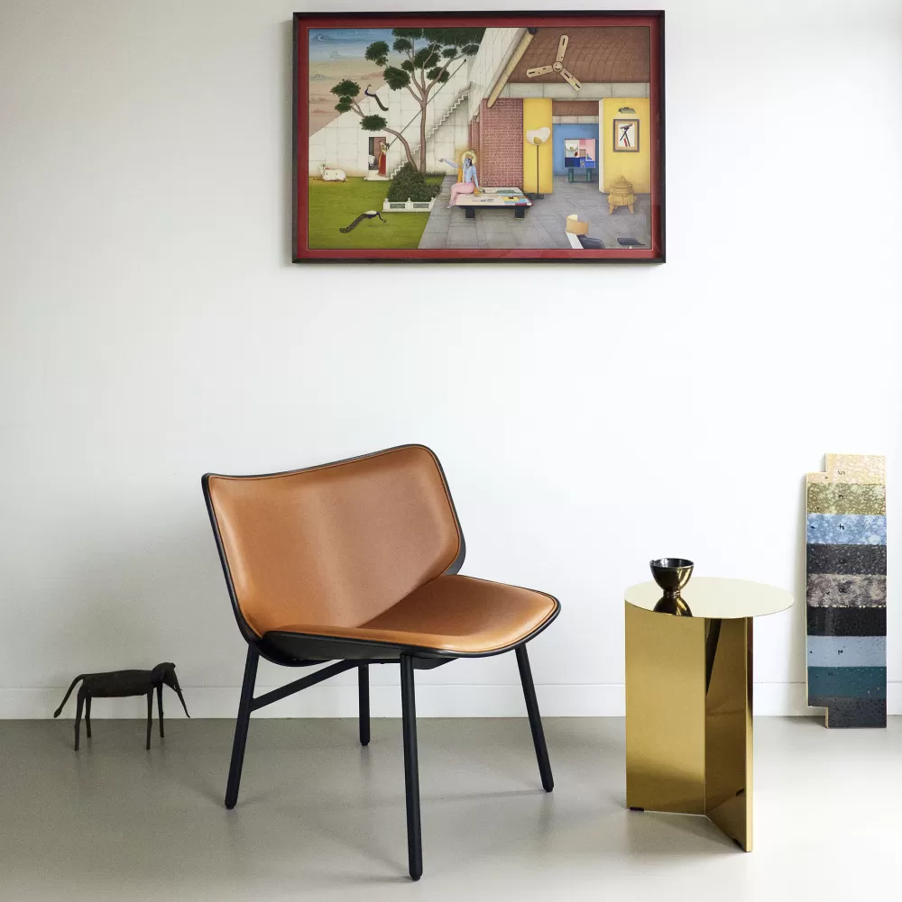 Tavolini^HAY Slit Table Round High | Tavolino Rotondo Alto | Ottone