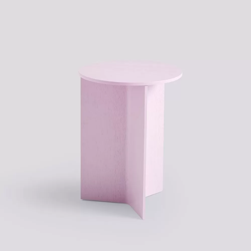 Tavolini^HAY Slit Table Round High | Tavolino Rotondo Alto | Rosa