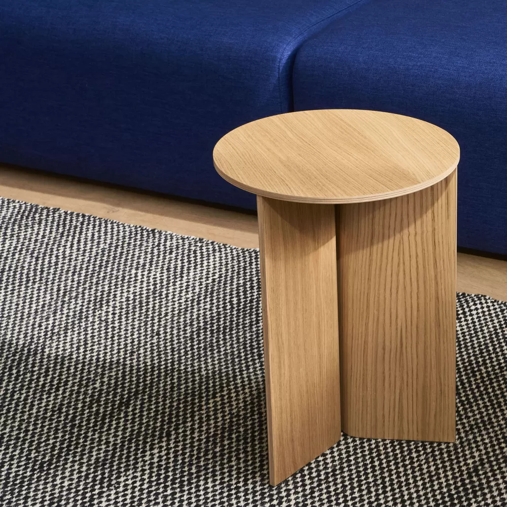 Tavolini^HAY Slit Table Round High | Tavolino Rotondo Alto | Rovere