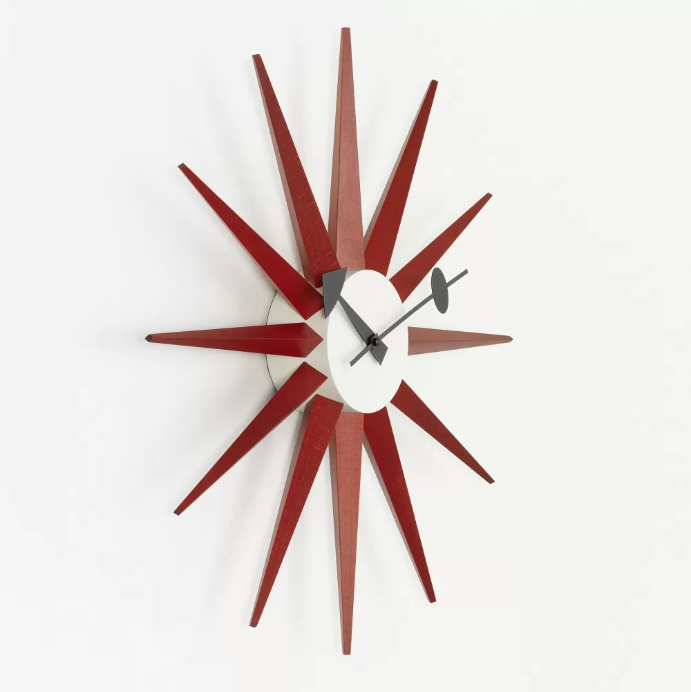 Orologi^Vitra Sunburst Clock | Orologio Da Parete | Rosso