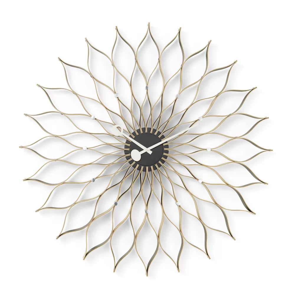 Orologi^Vitra Sunflower Clock | Orologio Da Parete | Betulla