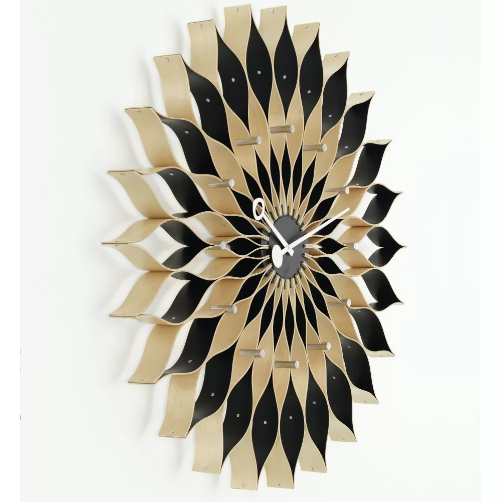 Orologi^Vitra Sunflower Clock | Orologio Da Parete | Betulla