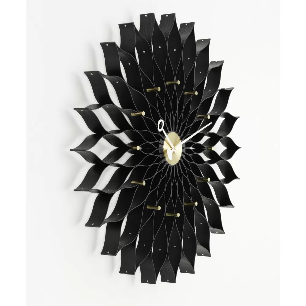 Orologi^Vitra Sunflower Clock | Orologio Da Parete | Frassino / Ottone