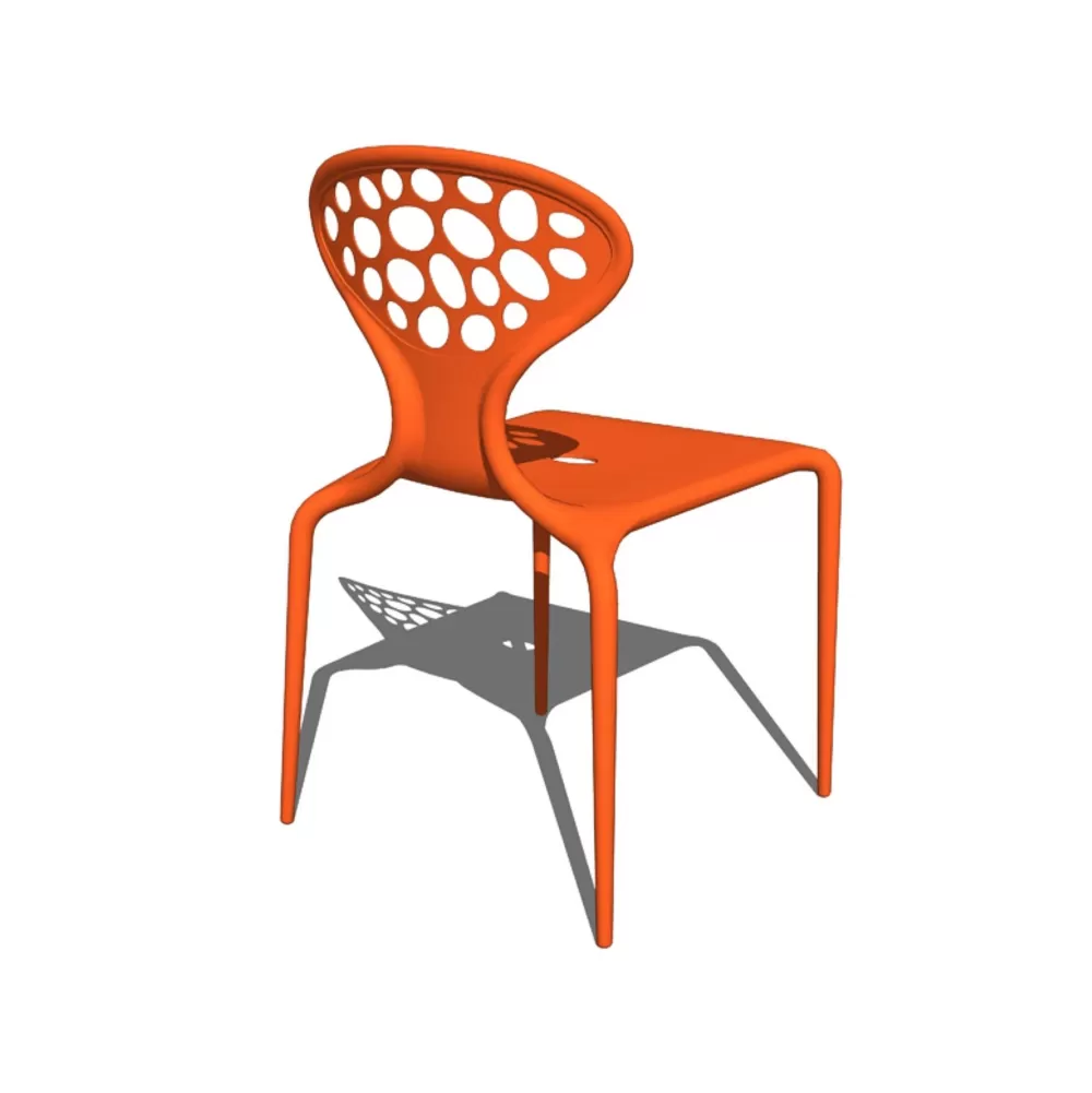 Sedie^Moroso Supernatural Chair | Sedia Per Esterni | Arancione-Schienale Forato