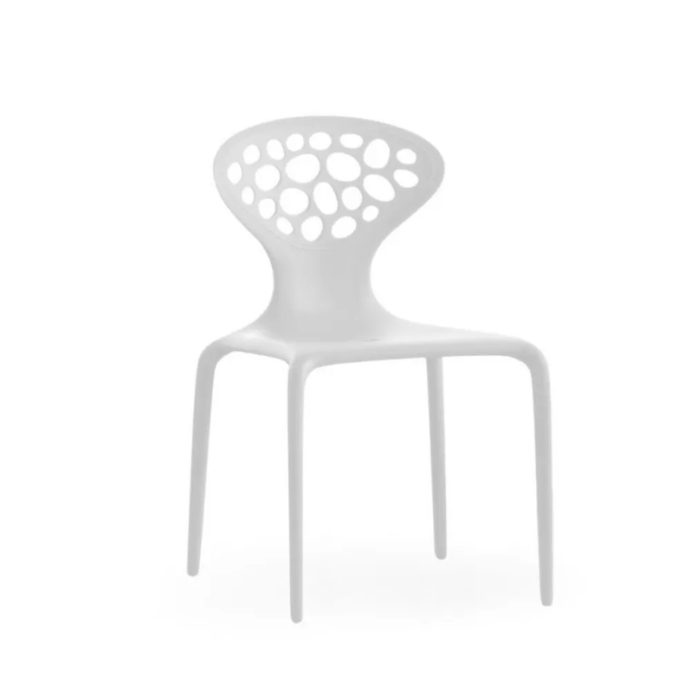 Sedie^Moroso Supernatural Chair | Sedia Per Esterni | Bianco-Schienale Forato