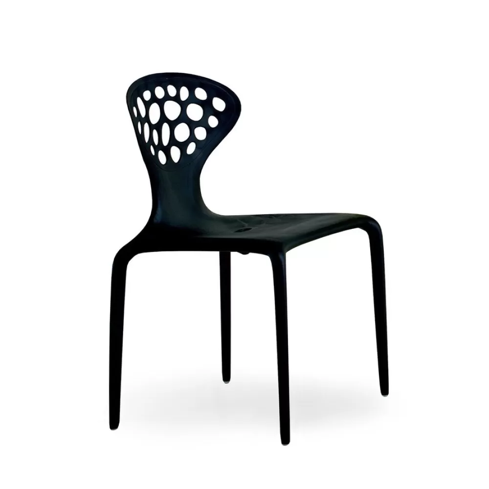 Sedie^Moroso Supernatural Chair | Sedia Per Esterni | Nero-Schienale Forato