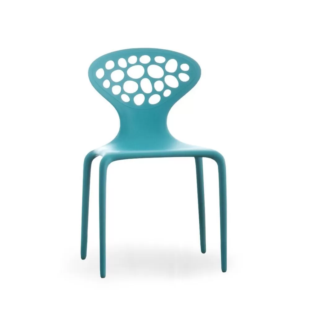 Sedie^Moroso Supernatural Chair | Sedia Per Esterni | Turchese-Schienale Forato