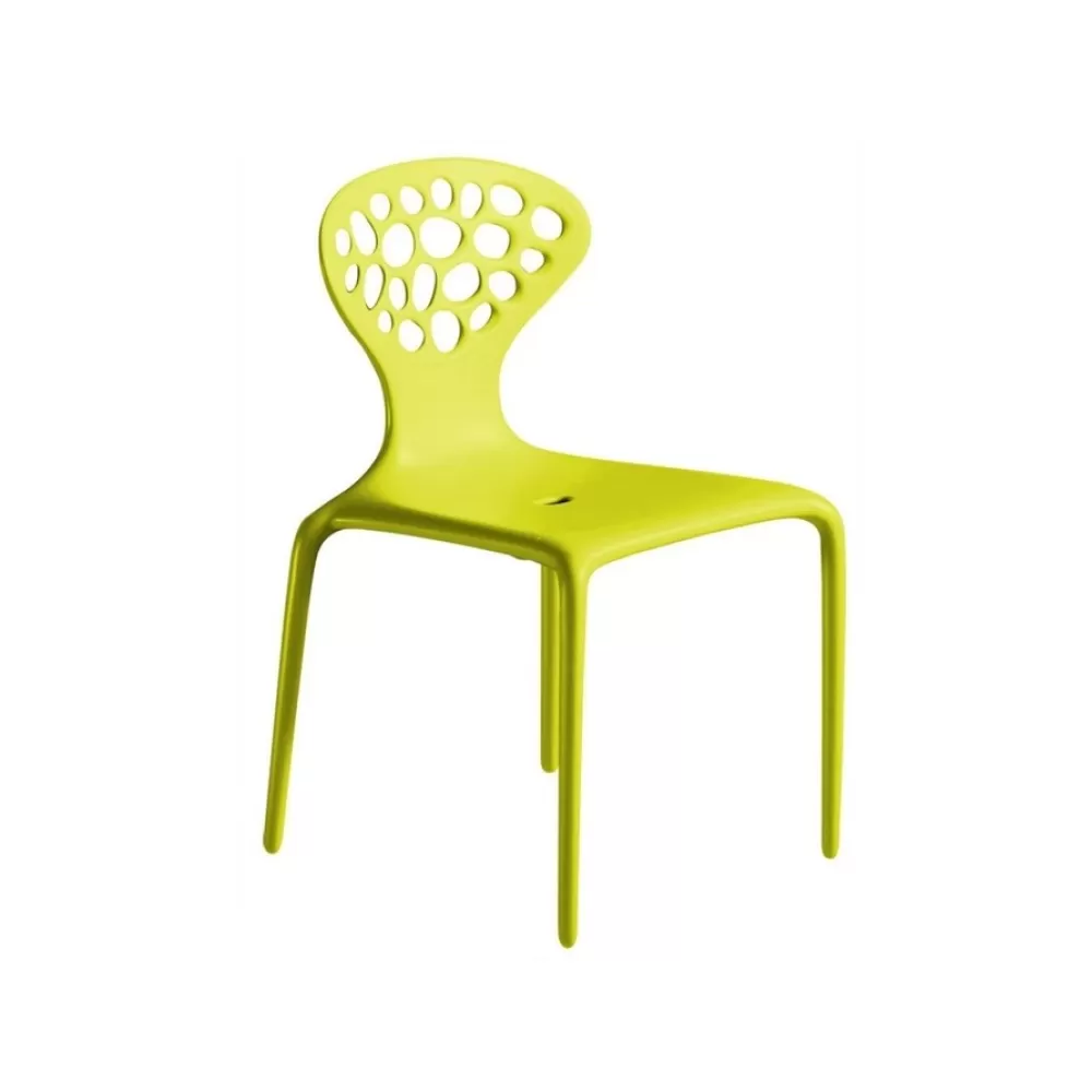 Sedie^Moroso Supernatural Chair | Sedia Per Esterni | Verde Fluo-Schienale Forato