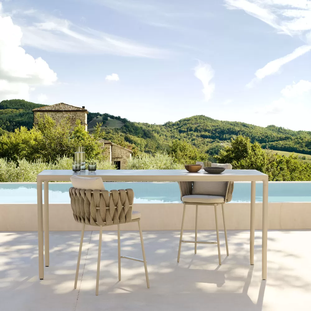 Sedie Per Esterni^Tribù Tosca Counter Height Chair | Sgabello Per Esterni | Linen-10