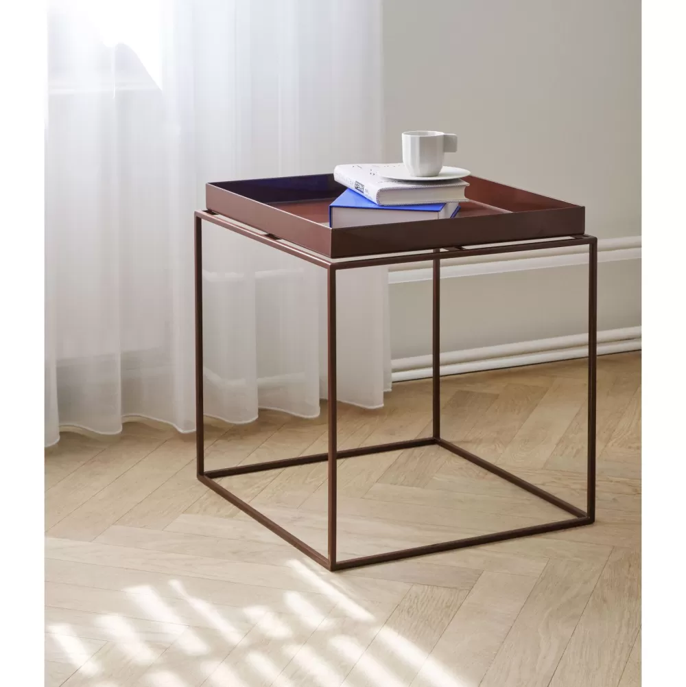 Tavolini^HAY Tray Table M | Tavolino - Cioccolato Lucido