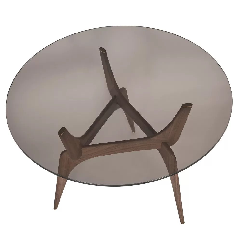 Tavoli Fissi^Brdr. Krüger Triiio Dining Table | Tavolo Da Pranzo | Noce-Vetro