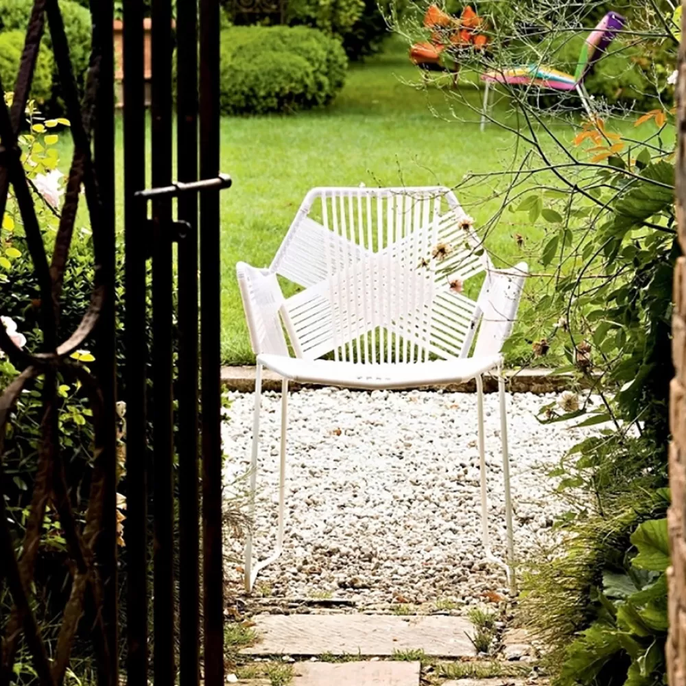 Sedie Per Esterni^Moroso Tropicalia Chair | Sedia Per Esterni | Bianco Con Braccioli