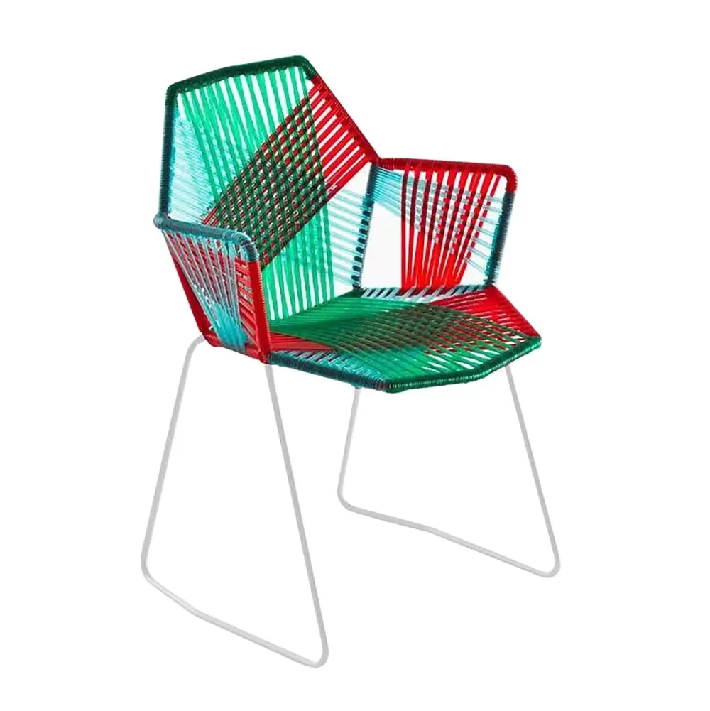 Sedie Per Esterni^Moroso Tropicalia Chair | Sedia Per Esterni | Bianco-Giungla/Con Braccioli