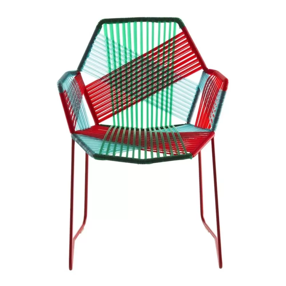 Sedie Per Esterni^Moroso Tropicalia Chair | Sedia Per Esterni | Rosso-Giungla/Con Braccioli