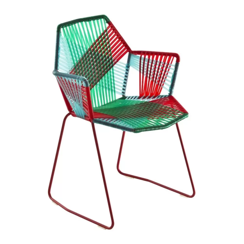 Sedie Per Esterni^Moroso Tropicalia Chair | Sedia Per Esterni | Rosso-Giungla/Con Braccioli