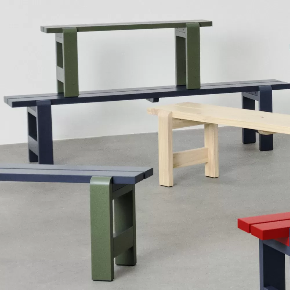 Sedie Per Esterni^HAY Weekday Bench Duo | Panca | Blu-Verde Oliva