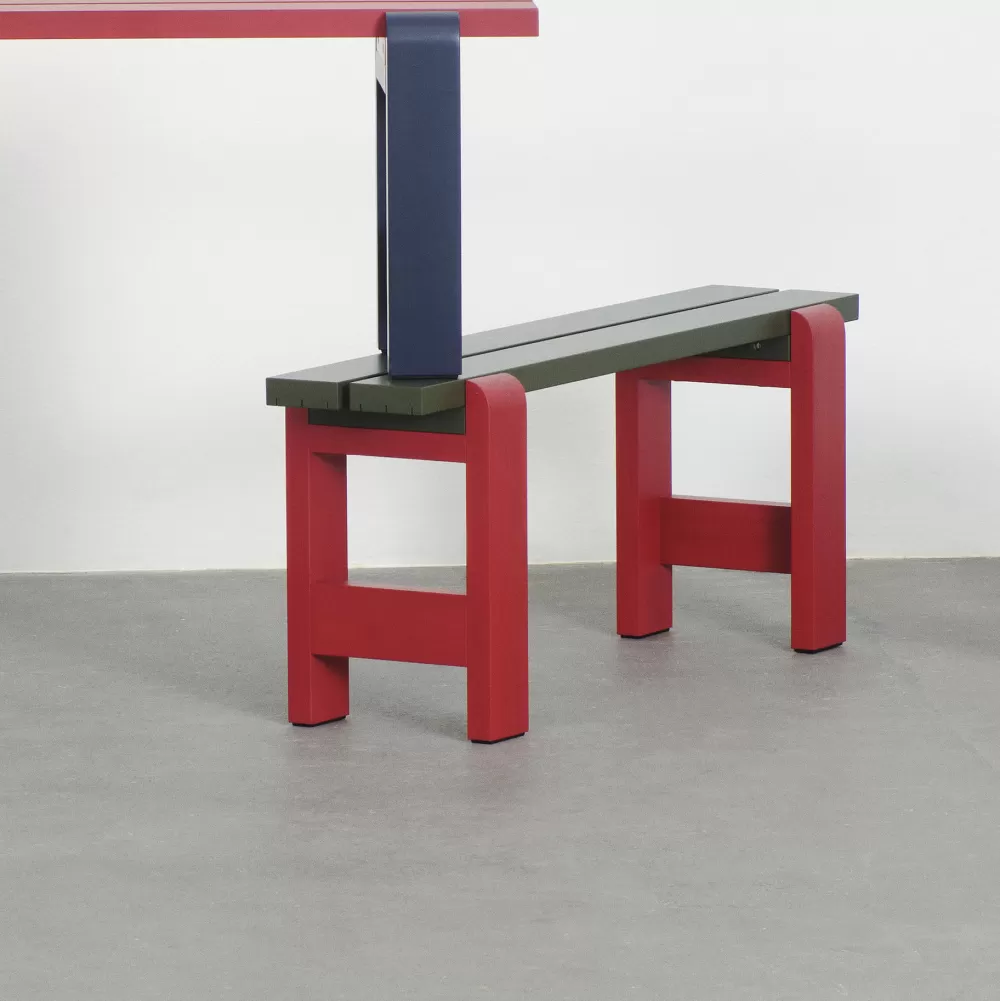 Sedie Per Esterni^HAY Weekday Bench Duo | Panca | Verde Oliva-Rosso