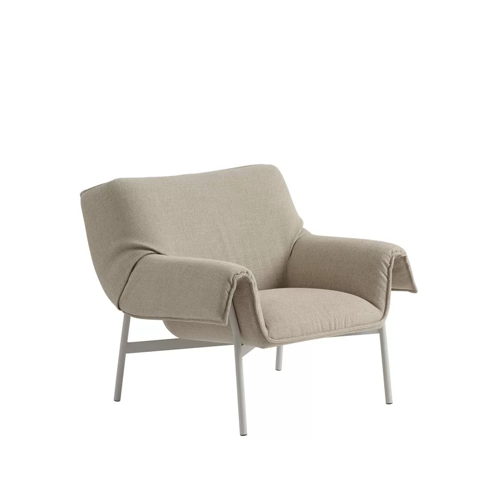 Sedie^Muuto Wrap Lounge Chair | Poltrona | Beige-Grigio