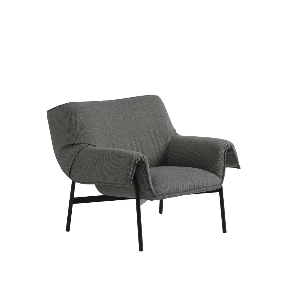 Poltrone Singole^Muuto Wrap Lounge Chair | Poltrona | Grigio-Nero