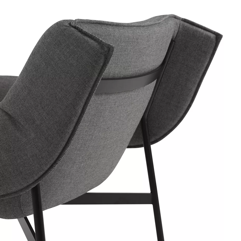 Poltrone Singole^Muuto Wrap Lounge Chair | Poltrona | Grigio-Nero